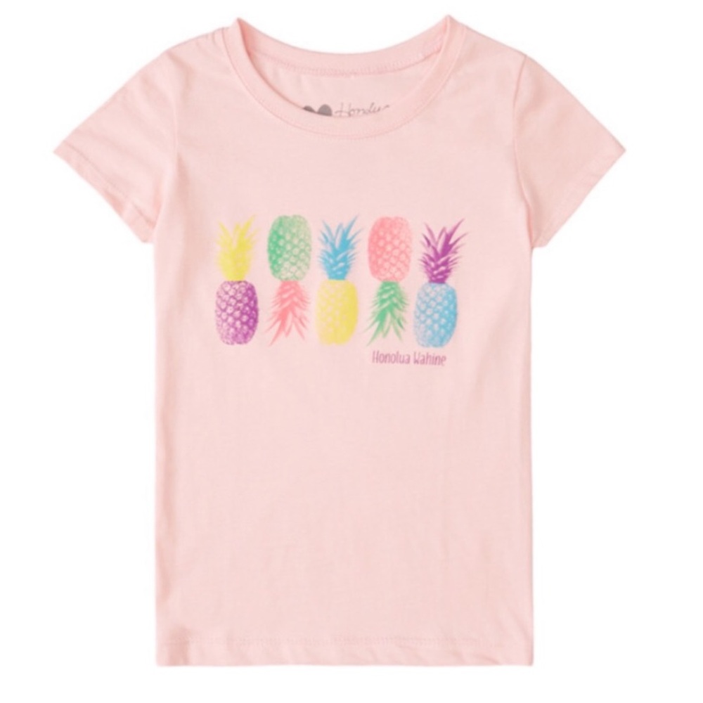 Girls Honolua Surf Pink Pineapple Tee Sizes 6 & 10